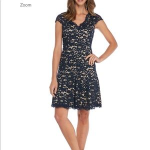 Vince Camuto Navy Blue Lace Dress